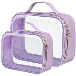 Tsa Approved Toiletry Bag - Glitter Textured Clear Travel Bag, Personalized🫲